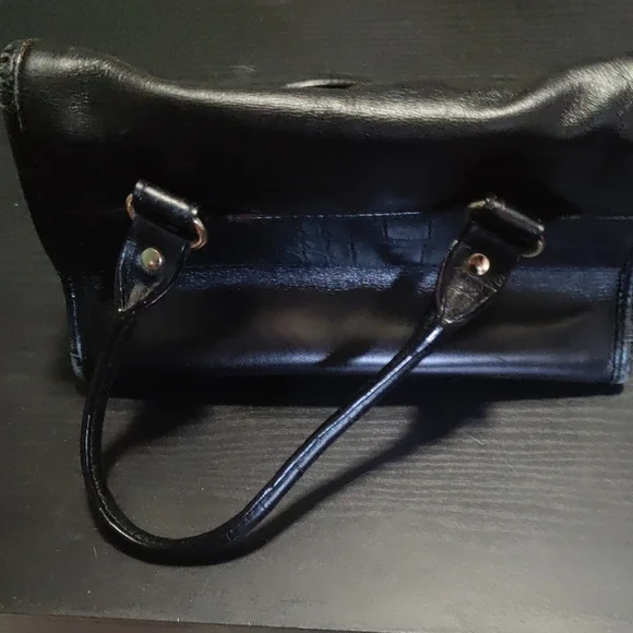 Kate Spade Black Leather Structured Satchel Bag | Classic Handbag - Picture 5 of 6